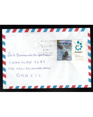 2003 Envelope Circulado para o Brasil "Barcelona 2003" 23.481