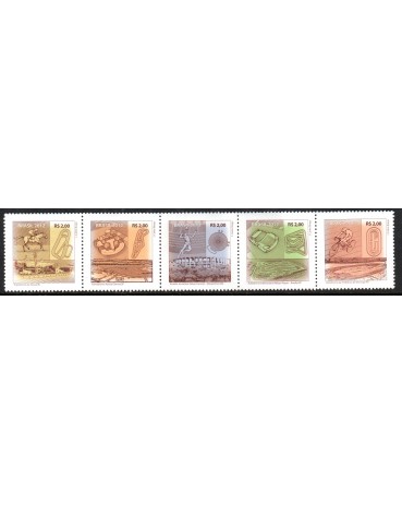 C3243/3247 Espaços para Atividades Desportivas "Tira com 5 selos" 23.510 mint