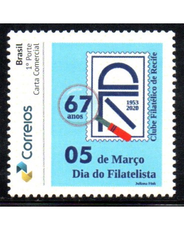 PB154 Dia do Filatelista Clube Filatélico de Recife 2020 - 23.614