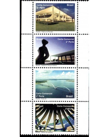 2010 Brasília - Tira com 4 selos 23.779