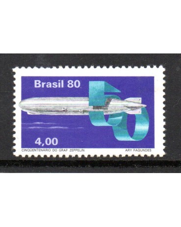 Brasil 1986 Cinquentenário da 1ª viagem Graf Zeppelin 24.096 mint