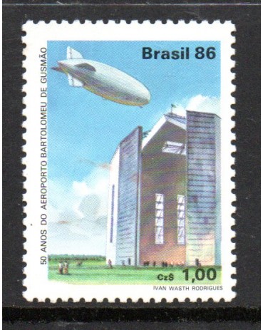 Brasil 1986 50 Anos  do Aeroporto Bartolomeu de Gusmão 24.097 mint