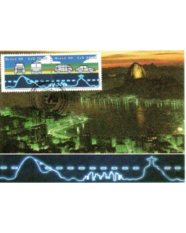 1990 Máximo Postal 139 Congresso Internacional de Transporte Rodoviário 24.201