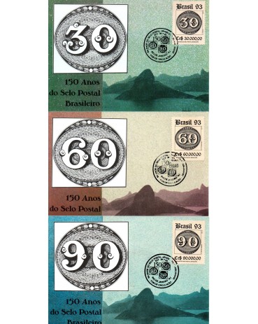1993 Máximos Postais 164/166 Série Brasiliana 93 Olho-de-Boi 24.212