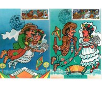 1995 Máximos Postais 195/196 Série Festas Juninas 24.223