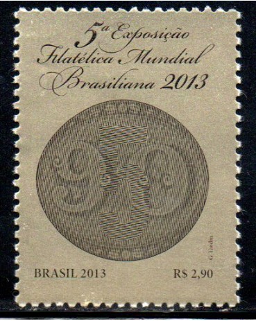 C3291 Brasiliana 2013 Olho de boi de 90 réis 24.269 Mint