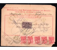 Vale Postal Nº100 em São Félix-Bahia no dia 29/12/1934 - 24.319, oberve os defeitos