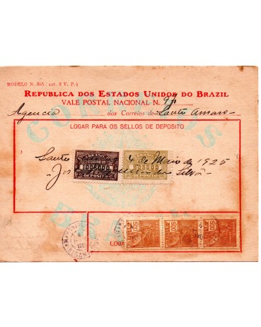 Vale Postal Nº97 de Santo Amaro-Bahia no dia 4/7/1925 - 24.343