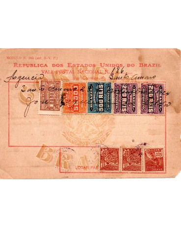 Vale Postal N°186 de Santo Amaro -Bahia, 28/11/1924 - 24.347