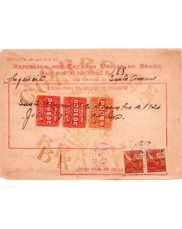 Vale Postal N°188 de Santo Amaro-Bahia, 1º/12/1924 - 24.348