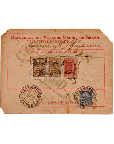 Vale Postal Nº174 de Cachoeira/Bahia, 01/08/1933 - 24.352