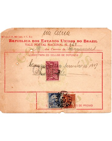 Vale Postal Nº624 de Canavieiras-Bahia,28/12/1937 - 24.353