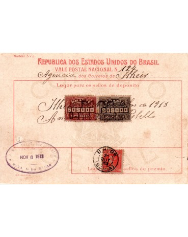 Vale Postal Nº124 em Ilhéos-Bahia, 06/11/1913 - 24.375