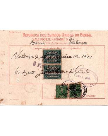 Vale Postal Nº30 em Valença-Bahia,2/11/1914 - 24.377