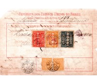 Vale Postal Nº107 em Cachoeira-Bahia, 7/08/1920 - 24.380 observe os defeitos