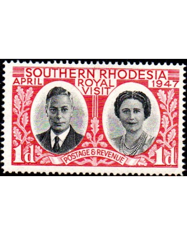 Rodésia 1947 1d 24.608 M