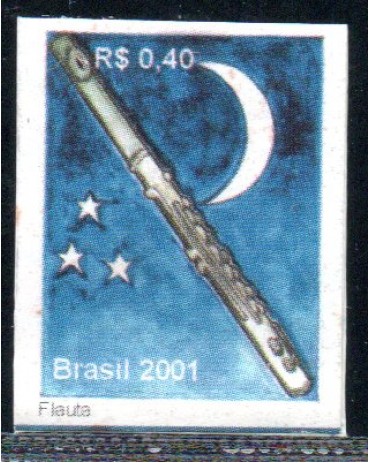 R813 Flauta  -  Destacado da Caderneta 24.878 Novo