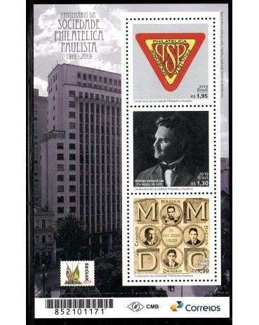B213 Centenário da Sociedade Philatélica Paulista 24.903
