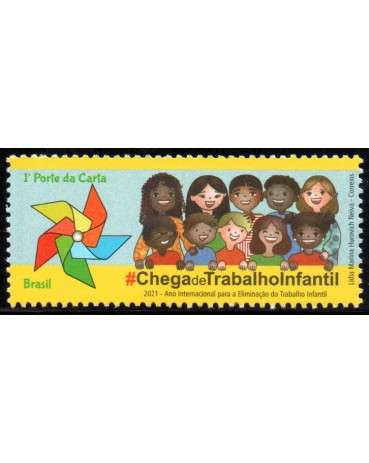 C3983 - 2021 SELO ANO INTERNACIONAL PARA ELIMINAÇÃO DO TRABALHO INFANTIL, GAMADO  24.917 MINT 