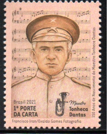 C3987 - 2021 SELO 150 ANOS DE NASCIMENTO DO MAESTRO TONHECA DANTAS 24.921 MINT       