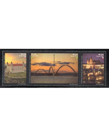 C3902 SE-TENANT RELAÇÕES DIPLOMÁTICAS REPÚBLICA TCHECA E ESLOVÁQUIA  24.935 MINT