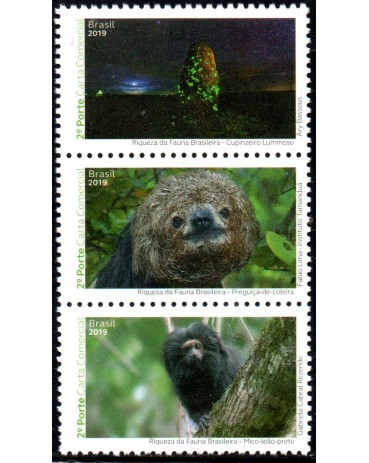 C3847 SE-TENANT RIQUEZAS DA FAUNA BRASILEIRA - 25.103  Mint