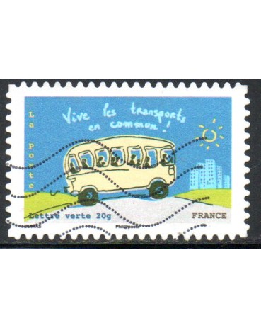 2014 Transportes Franceses - Autocolante 25.215 Carimbado