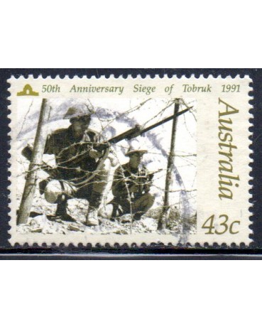 Austrália 1991 50 Anos de Siege e Tobrut 25.233 Carimbado