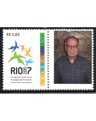 2007 Jogos Panamericanos 2007 - Selo Personalizado 25.272 Mint  DIFICÍLIMO