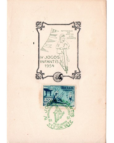 1954 Folhinha Comemorativa "IV Jogos Infantis" 25.571