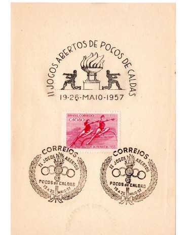 1957 Folhinha Comemorativa "II Jogos Abertos de Poços de Caldas" 25.572