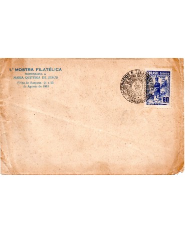 1953 1ª Exposição Filatélica Homenagem a Maria Quitéria de Jesus, em Feira de Santana - Bahia 25.983, Contém dobras