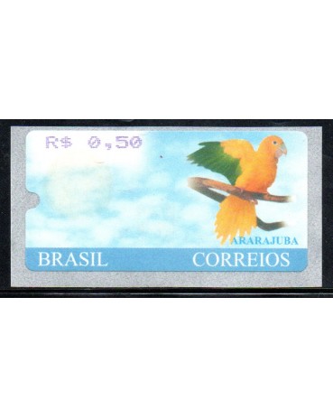 SE25 Selo Etiqueta Ararajuba 2003 - 0,50 - 26.082 Mint