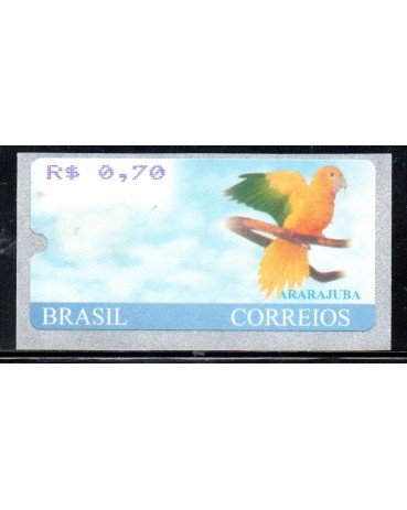 SE26 Selo Etiqueta Ararajuba 2001- 0,50 - 26.083 Mint