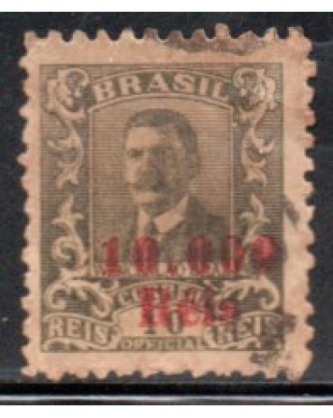 R343 Wenceslau Braz 10.000/10 C/ Sobrestampa 26.165 Usado, A imagem poderá ser outra