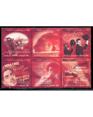 C2145/2150 Cem Anos de Cinema Brasileiro 26.399 Novo com goma
