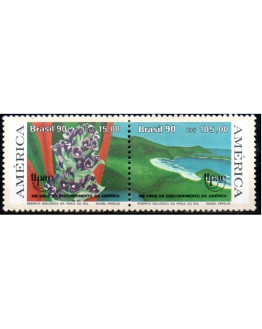 C1706/1707 - 1990 (LP) América Upaep - Reserva Biológica da Praia do Sul 26.408 Novo com goma total