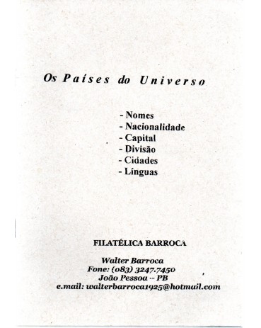 Livro "Os Países do Universo" 26.613 Novo