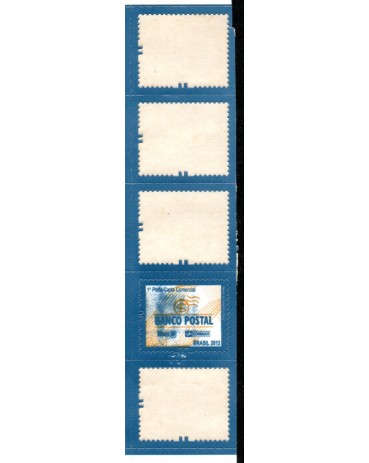 R862 2012 Banco Postal - 1º Porte Carta Comercial 26.654 - Borrão Com Tinta Azul 