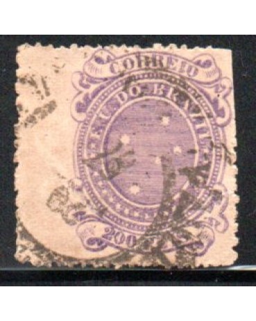 CR73 - 1890/1894  - 200 Réis - Violeta 26.658 - Carimbado Deslocamento 