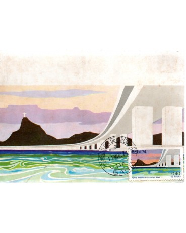1974 Máx. Postal 19 Ponte Rio- Niterói 26.852 Com Manchas