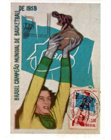 1959 Máx. Postal Brasil Campeão Mundial de Basketball de 1959 26.894
