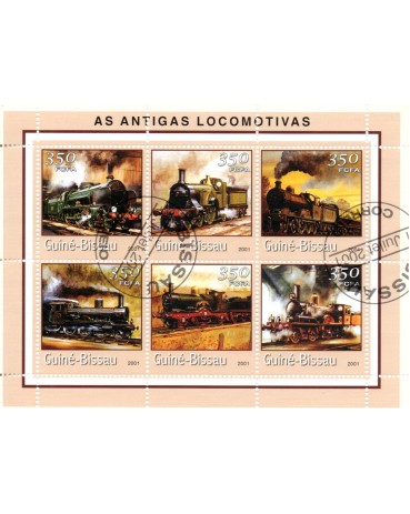 Locomotivas Guiné Bissau 2001 - 26.995 - Carimbado sem uso