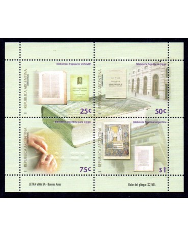 Argentina 2000 Bibliotecas 2163/2166 Mint 27.038
