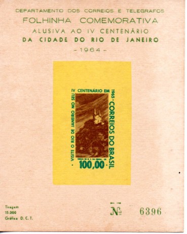 1964  Folhinha Oficial IV Centenário do Rio de Janeiro 27.125