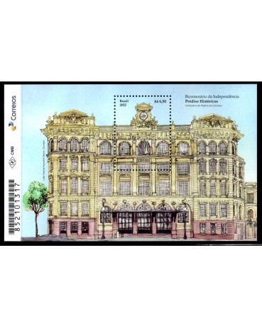 B229 Bicentenário da Independência- Prédios Históricos - Palácio dos Correios 2022 - 27.150
