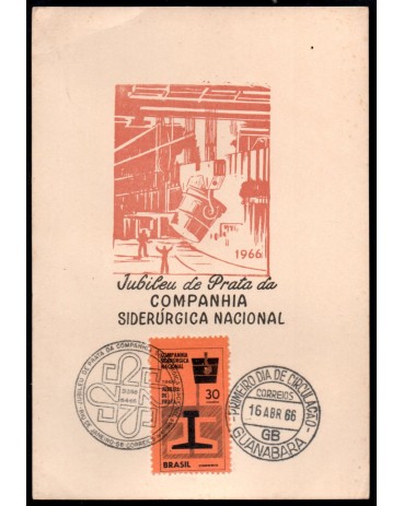 1966 Folhinha Oficial 26 Jubileu de Prata da Companhia Siderúrgica Nacional 27.160