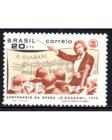 C667 - 1970  100 Anos da Ópera  "O Guarani De Antonio Carlos Gomes " 27.200 Mint