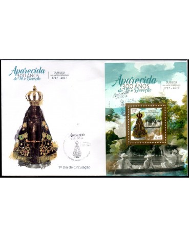 2017 Fdc 742A B202 Aparecida 300 Anos de Fé e Devoção 27.215