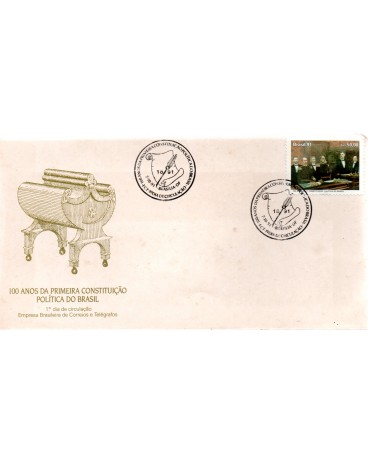 Fdc 541/1991 100 Anos da  Primeira Constituição Brasileira  27;277